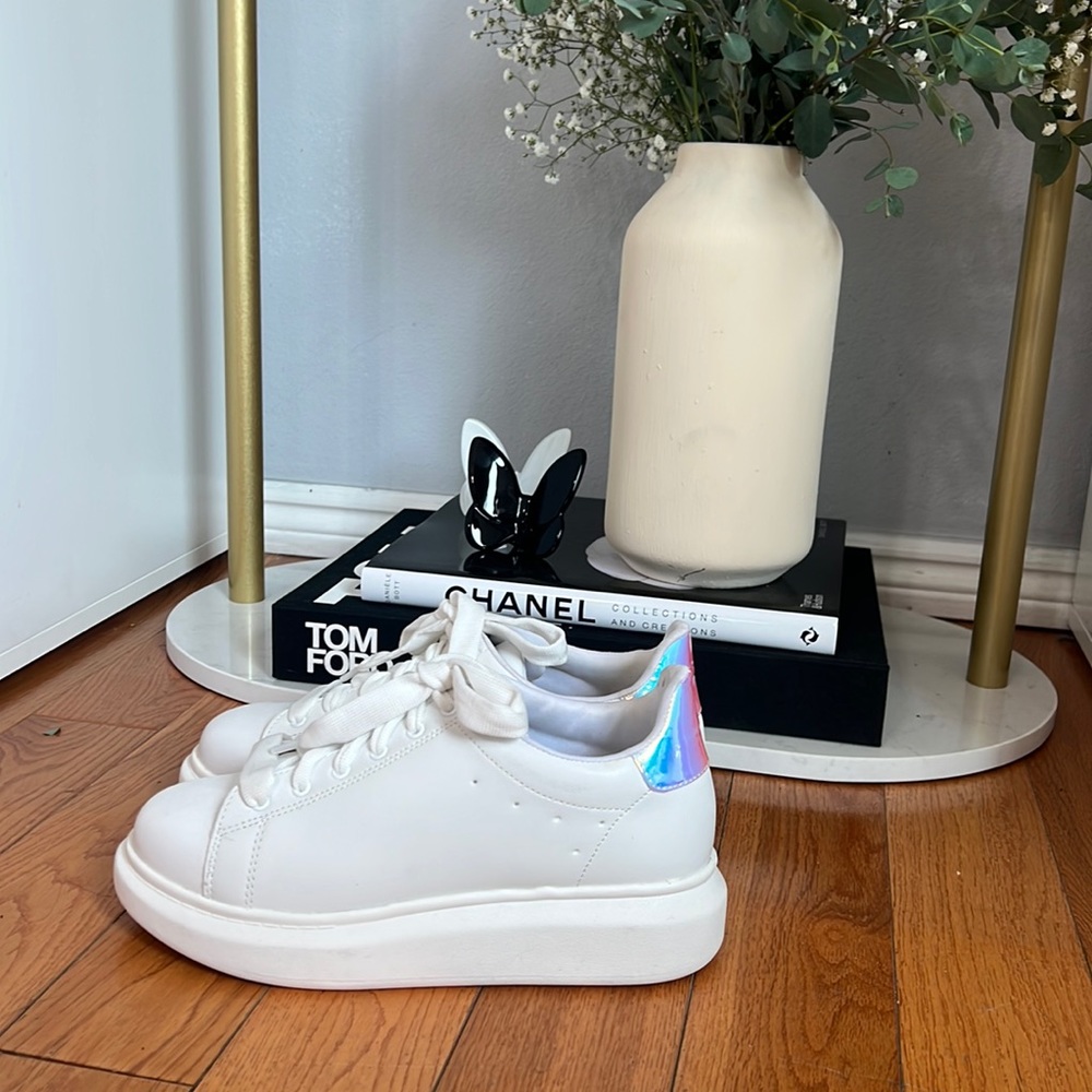 Platform Iridescent Memory Foam Sneakers - image 1